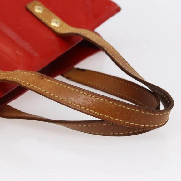 LOUIS VUITTON Monogram Vernis Reade PM Hand Bag Red Rouge M91088 LV Auth BA6708 - Picture 8 of 16